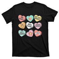 Conversation Hearts Groovy Valentines Day NICU Nurse Squad T-Shirt