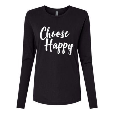 Choose Happy Gift Womens Cotton Relaxed Long Sleeve T-Shirt