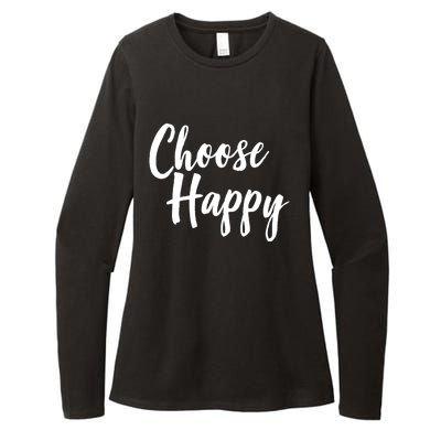 Choose Happy Gift Womens CVC Long Sleeve Shirt