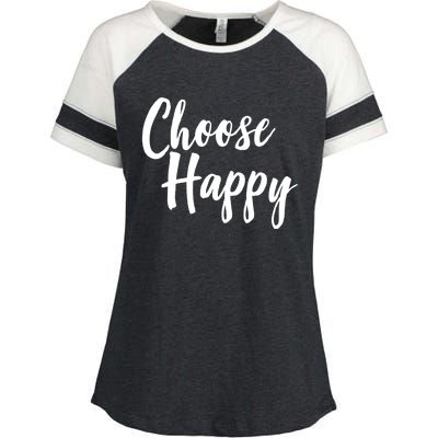 Choose Happy Gift Enza Ladies Jersey Colorblock Tee