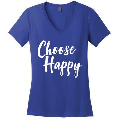 Choose Happy Gift Women's V-Neck T-Shirt