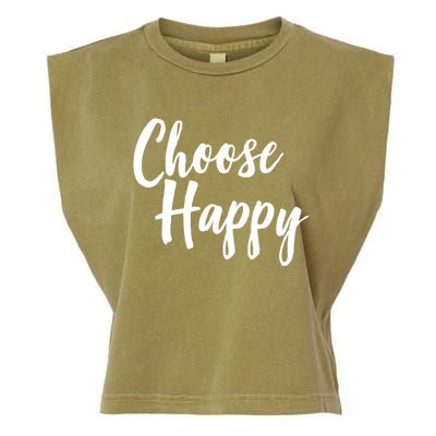 Choose Happy Gift Garment-Dyed Women's Muscle Tee