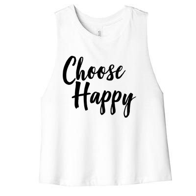 Choose Happy Gift Women's Racerback Cropped Tank