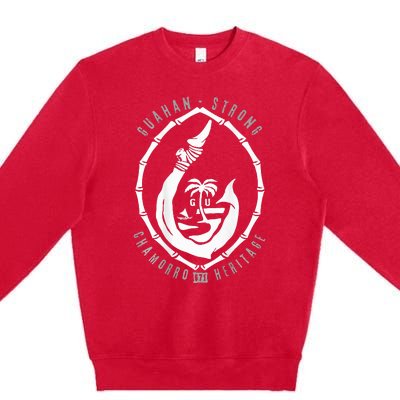 Chomorro Hook Gu Seal 671 Guam Premium Crewneck Sweatshirt