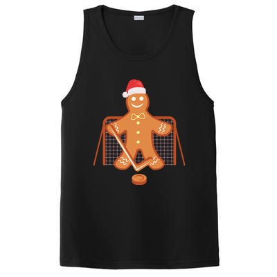 Christmas Hockey Goalie Gingerbread Goalkeeper Xmas Gift PosiCharge Competitor Tank