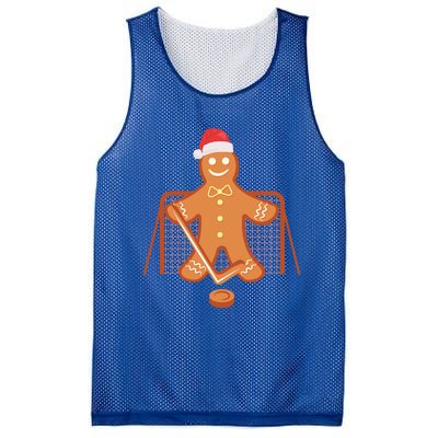 Christmas Hockey Goalie Gingerbread Goalkeeper Xmas Gift Mesh Reversible Basketball Jersey Tank