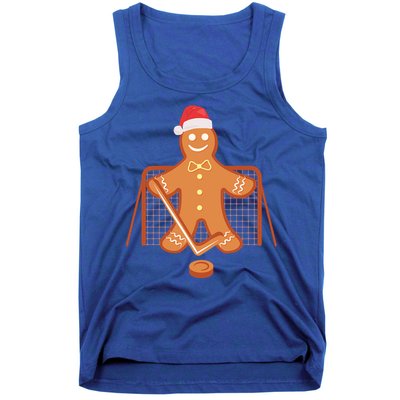 Christmas Hockey Goalie Gingerbread Goalkeeper Xmas Gift Tank Top