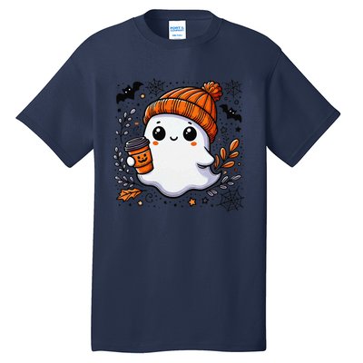 Cute Halloween Ghost Coffee Tall T-Shirt