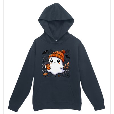 Cute Halloween Ghost Coffee Urban Pullover Hoodie