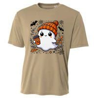 Cute Halloween Ghost Coffee Cooling Performance Crew T-Shirt