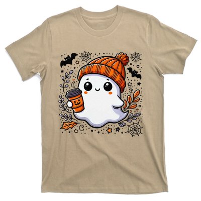 Cute Halloween Ghost Coffee T-Shirt