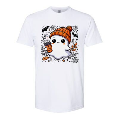 Cute Halloween Ghost Coffee Softstyle CVC T-Shirt