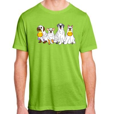 Cute Halloween Ghost Dogs Pups Adult ChromaSoft Performance T-Shirt