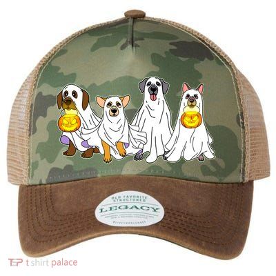 Cute Halloween Ghost Dogs Pups Legacy Tie Dye Trucker Hat
