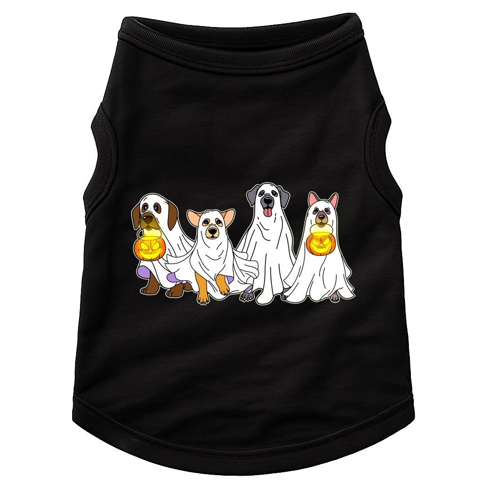 Cute Halloween Ghost Dogs Pups Doggie Tank