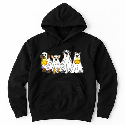 Cute Halloween Ghost Dogs Pups Hoodie