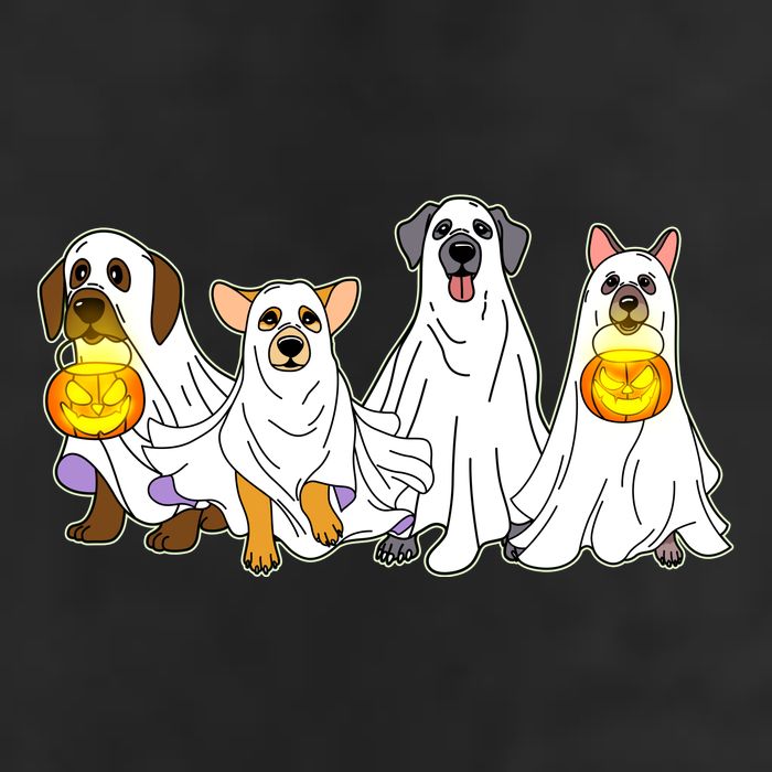 Cute Halloween Ghost Dogs Pups 11oz C Handle Ceramic Mug
