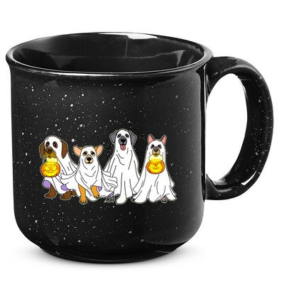 Cute Halloween Ghost Dogs Pups 15oz Campfire Ceramic Mug