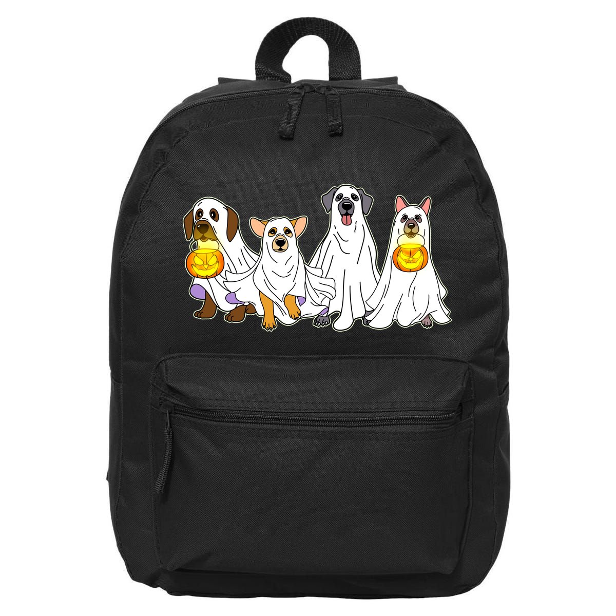 Cute Halloween Ghost Dogs Pups 16 in Basic Backpack