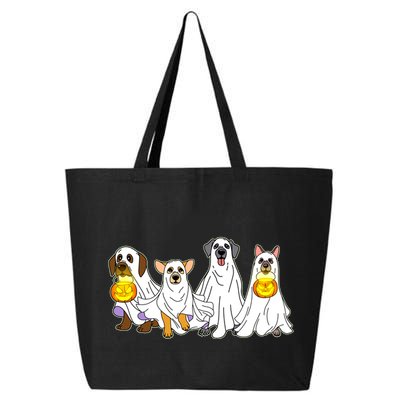 Cute Halloween Ghost Dogs Pups 25L Jumbo Tote