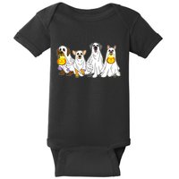 Cute Halloween Ghost Dogs Pups Baby Bodysuit