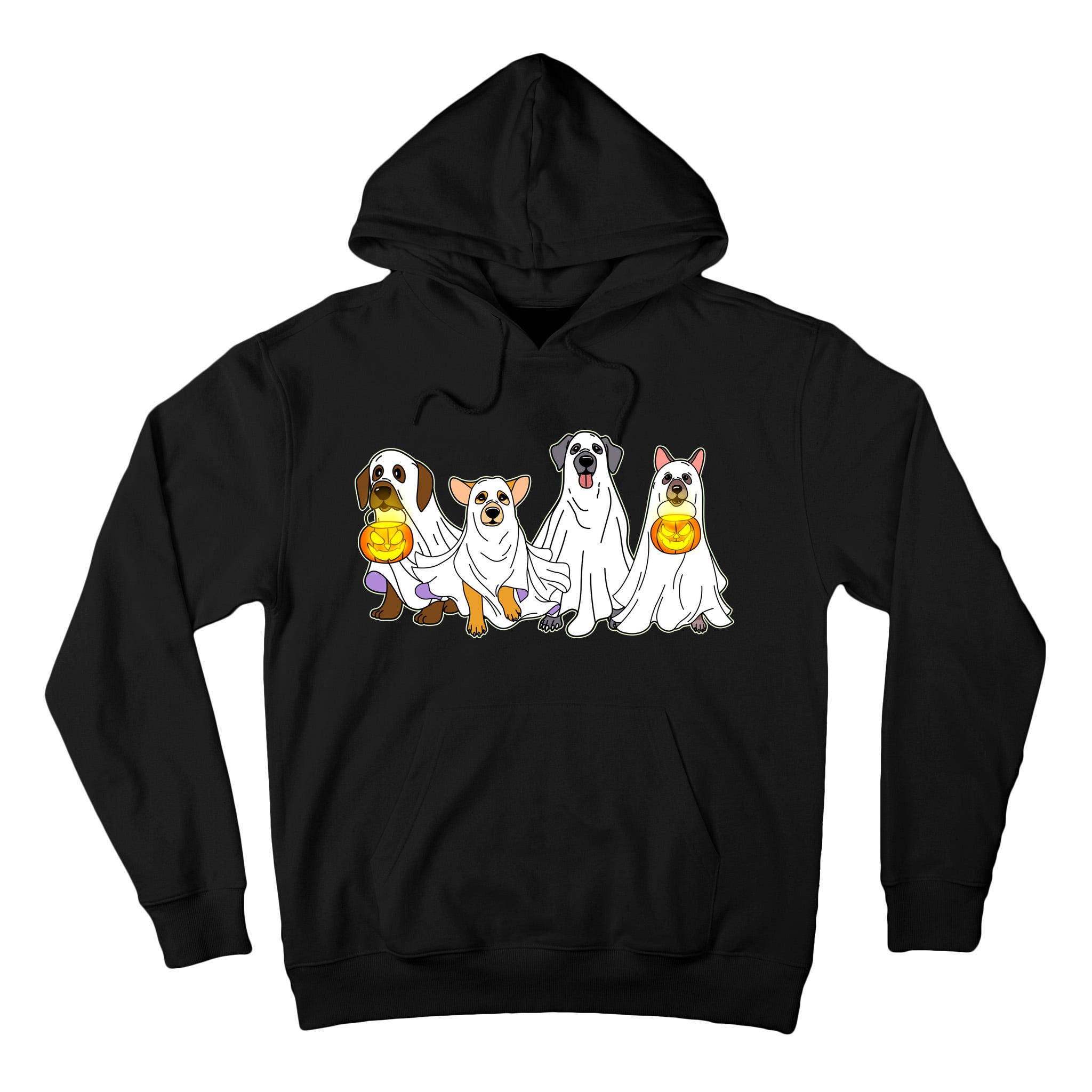 Cute Halloween Ghost Dogs Pups Tall Hoodie