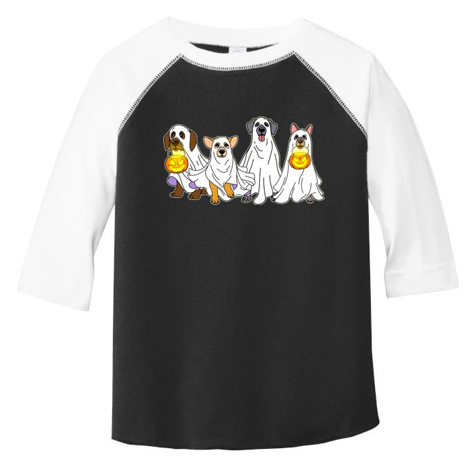Cute Halloween Ghost Dogs Pups Toddler Fine Jersey T-Shirt