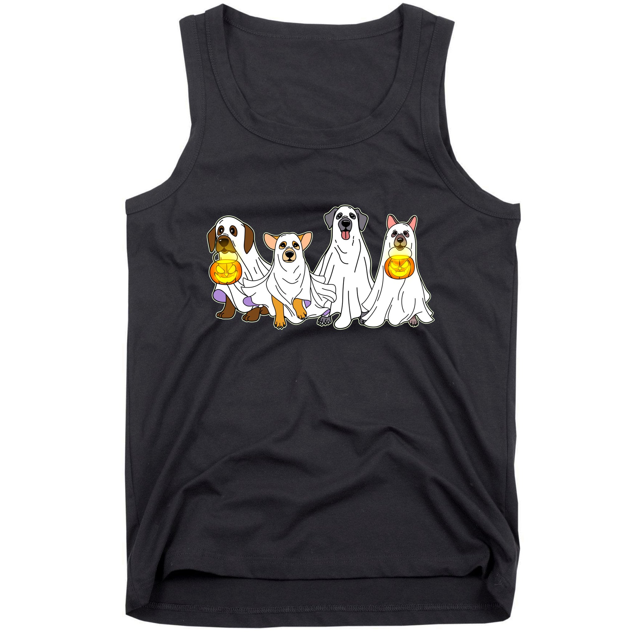 Cute Halloween Ghost Dogs Pups Tank Top
