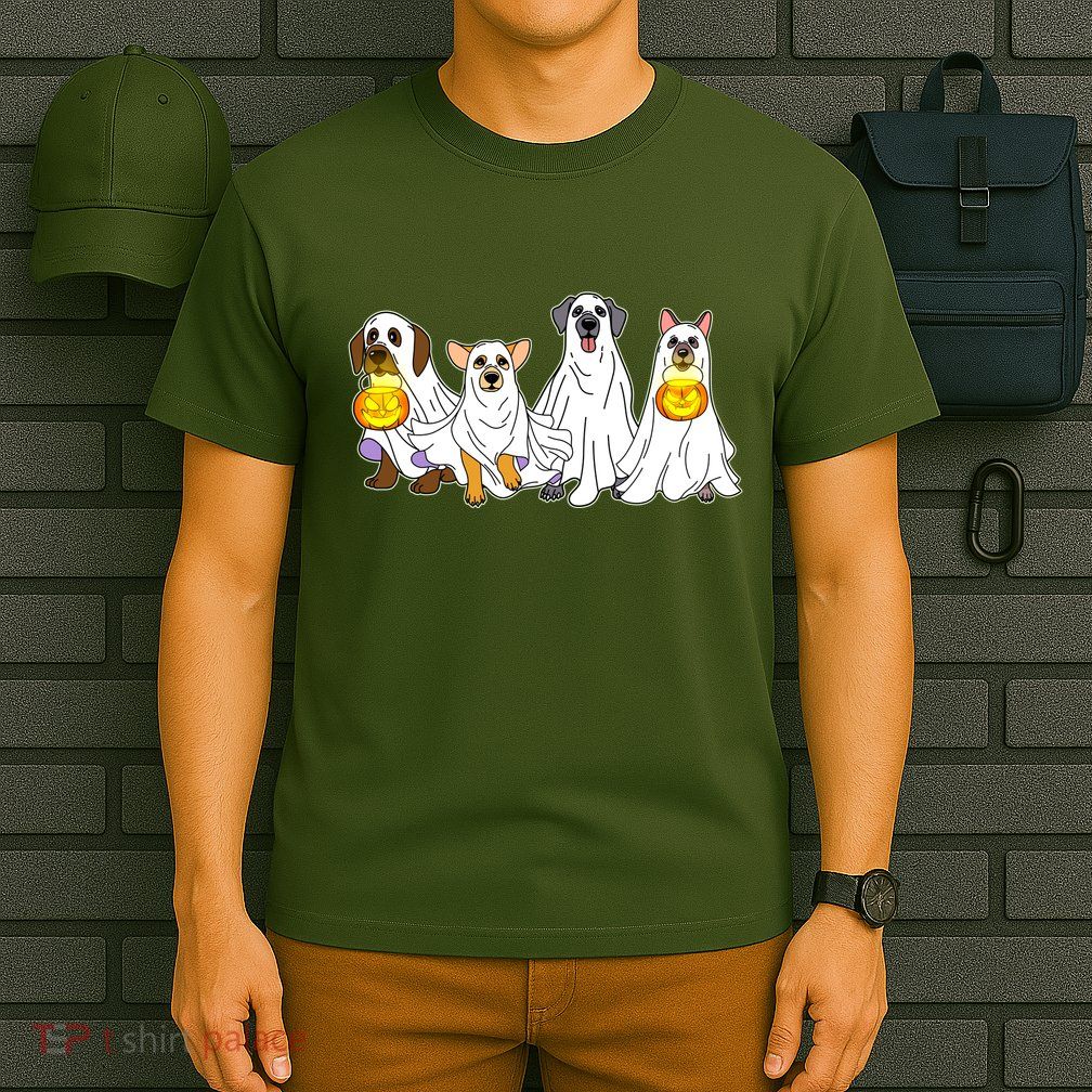 Cute Halloween Ghost Dogs Pups T-Shirt