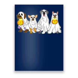 Cute Halloween Ghost Dogs Pups Poster