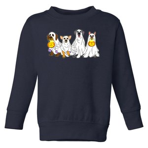 Cute Halloween Ghost Dogs Pups Toddler Sweatshirt