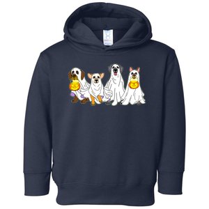 Cute Halloween Ghost Dogs Pups Toddler Hoodie