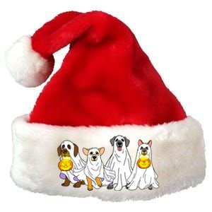 Cute Halloween Ghost Dogs Pups Premium Christmas Santa Hat