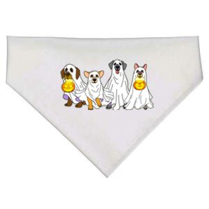 Cute Halloween Ghost Dogs Pups USA-Made Doggie Bandana