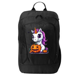 Cute Halloween Girls Witchy Unicorn Halloween City Backpack