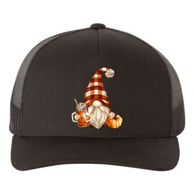 Cute Holiday Gnome For Thanksgiving With Fall Pumpkin Spice Yupoong Adult 5-Panel Trucker Hat