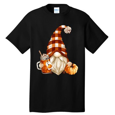 Cute Holiday Gnome For Thanksgiving With Fall Pumpkin Spice Tall T-Shirt