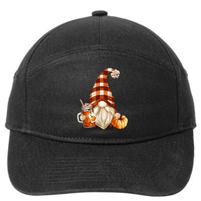 Cute Holiday Gnome For Thanksgiving With Fall Pumpkin Spice 7-Panel Snapback Hat