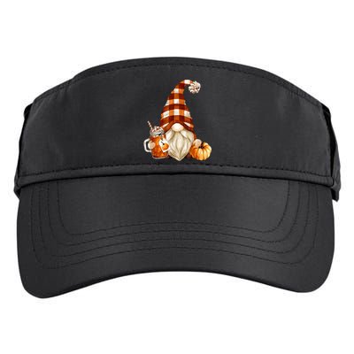 Cute Holiday Gnome For Thanksgiving With Fall Pumpkin Spice Adult Drive Performance Visor