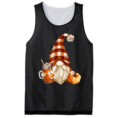 Cute Holiday Gnome For Thanksgiving With Fall Pumpkin Spice Mesh Reversible Basketball Jersey Tank