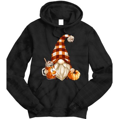 Cute Holiday Gnome For Thanksgiving With Fall Pumpkin Spice Tie Dye Hoodie