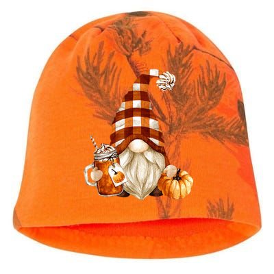 Cute Holiday Gnome For Thanksgiving With Fall Pumpkin Spice Kati - Camo Knit Beanie