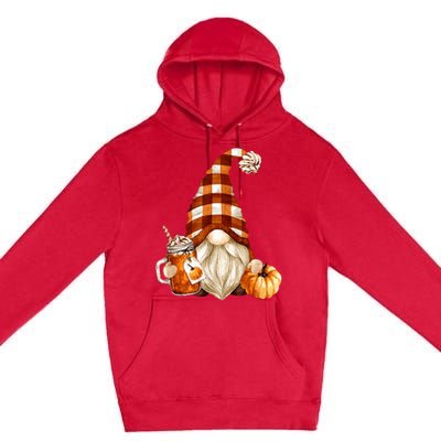 Cute Holiday Gnome For Thanksgiving With Fall Pumpkin Spice Premium Pullover Hoodie