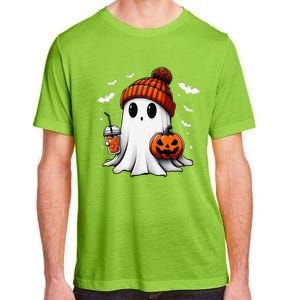 Cute Halloween Ghost Drink Pumpkin Adult ChromaSoft Performance T-Shirt