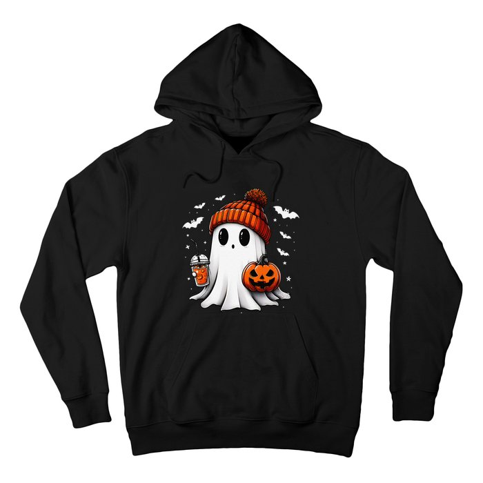 Cute Halloween Ghost Drink Pumpkin Hoodie