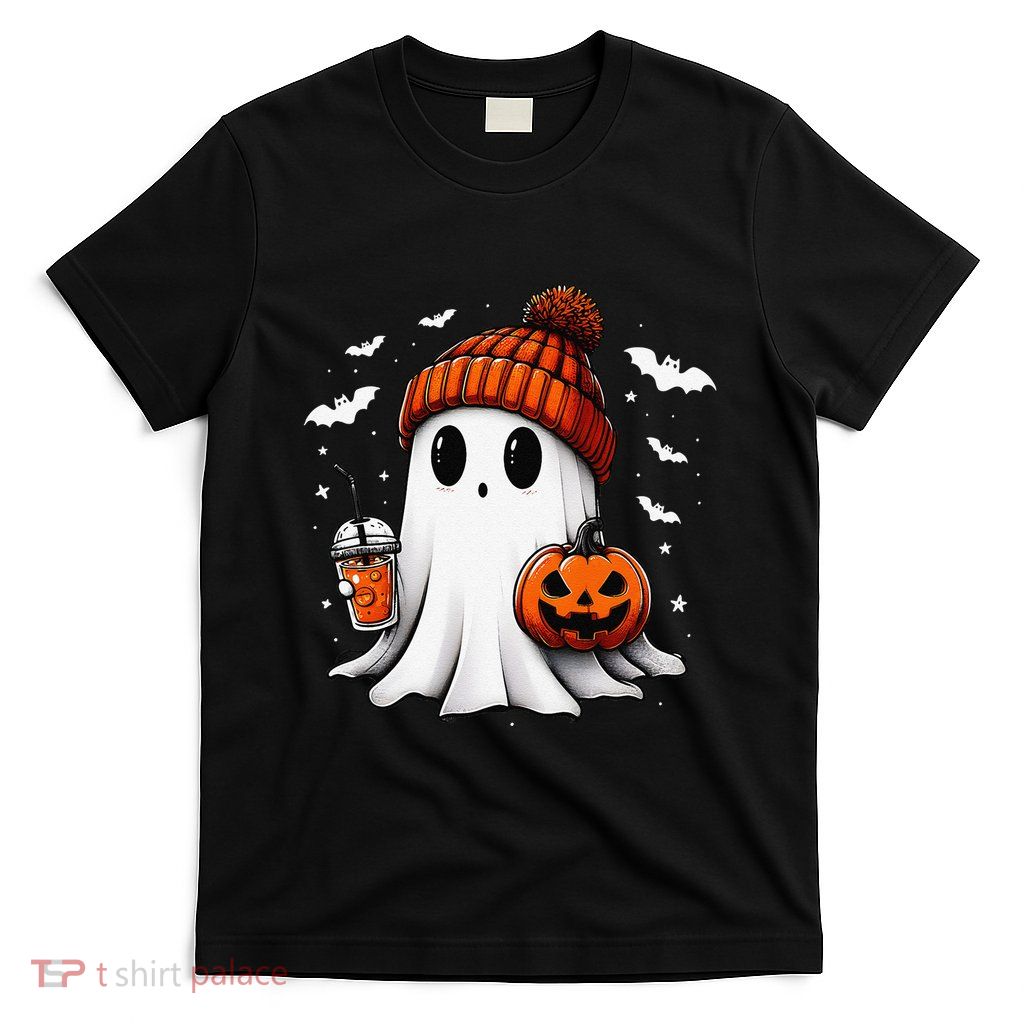 Cute Halloween Ghost Drink Pumpkin T-Shirt