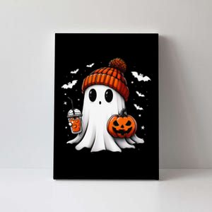 Cute Halloween Ghost Drink Pumpkin Canvas