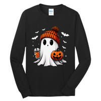 Cute Halloween Ghost Drink Pumpkin Tall Long Sleeve T-Shirt