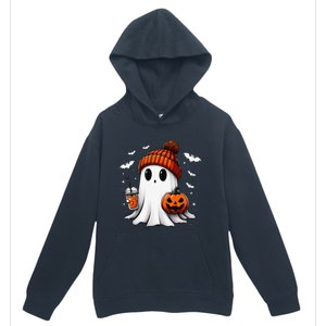 Cute Halloween Ghost Drink Pumpkin Urban Pullover Hoodie