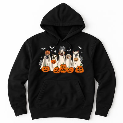 Cute Halloween Ghost Dogs Funny Dog Lovers Women Hoodie